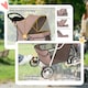 image 5 of PawHut Pet Stroller Pushchair Carrier for Cat Puppy with 3 Wheels Coffee