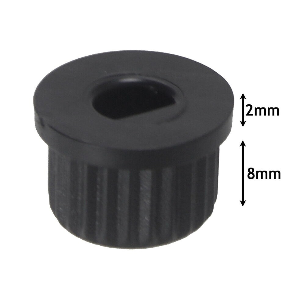 image 1 of SPARES2GO Universal Black Chrome Control Knobs for All Makes and Models of Oven Cooker & Hob (Pack of 4)