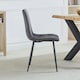 image 4 of Set of 2 Ficarra Fabric Dining Chairs - Dark Grey