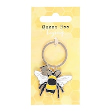 Queen Bee Enamel Keyring