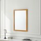 image 2 of Oak Effect Framed Bevelled Mirror Brown | 85x60x2cm