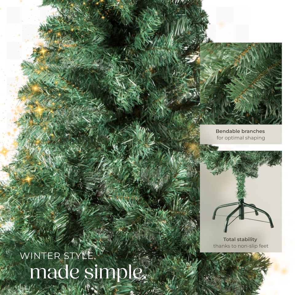 image 1 of Christmas Tree - artificial, including metal stand with plastic feet | Green | green | 6ft | 1