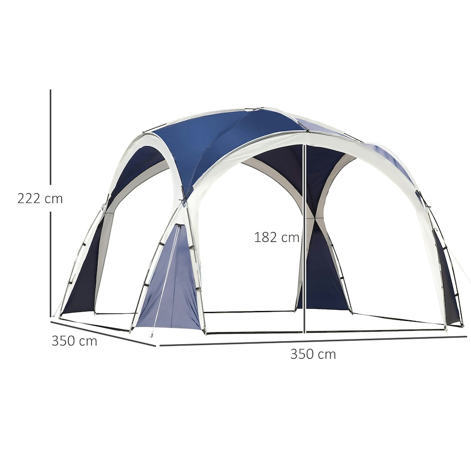 image 1 of Outsunny Outdoor Gazebo Event Dome Shelter Party Tent for Garden