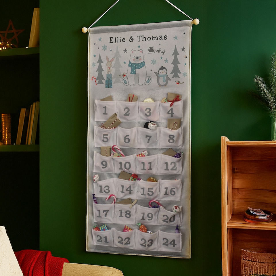 image 1 of Personalised Polar Bear Advent Calendar