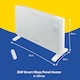 image 2 of Russell Hobbs RHPANH2006W Glass Panel Electric Heater 2000W Smart Wi-Fi Enabled in White