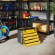 image 2 of HOMCOM 4 Drawers Large Tool Box, Steel Toolbox with Handle, Yellow Yellow | Black