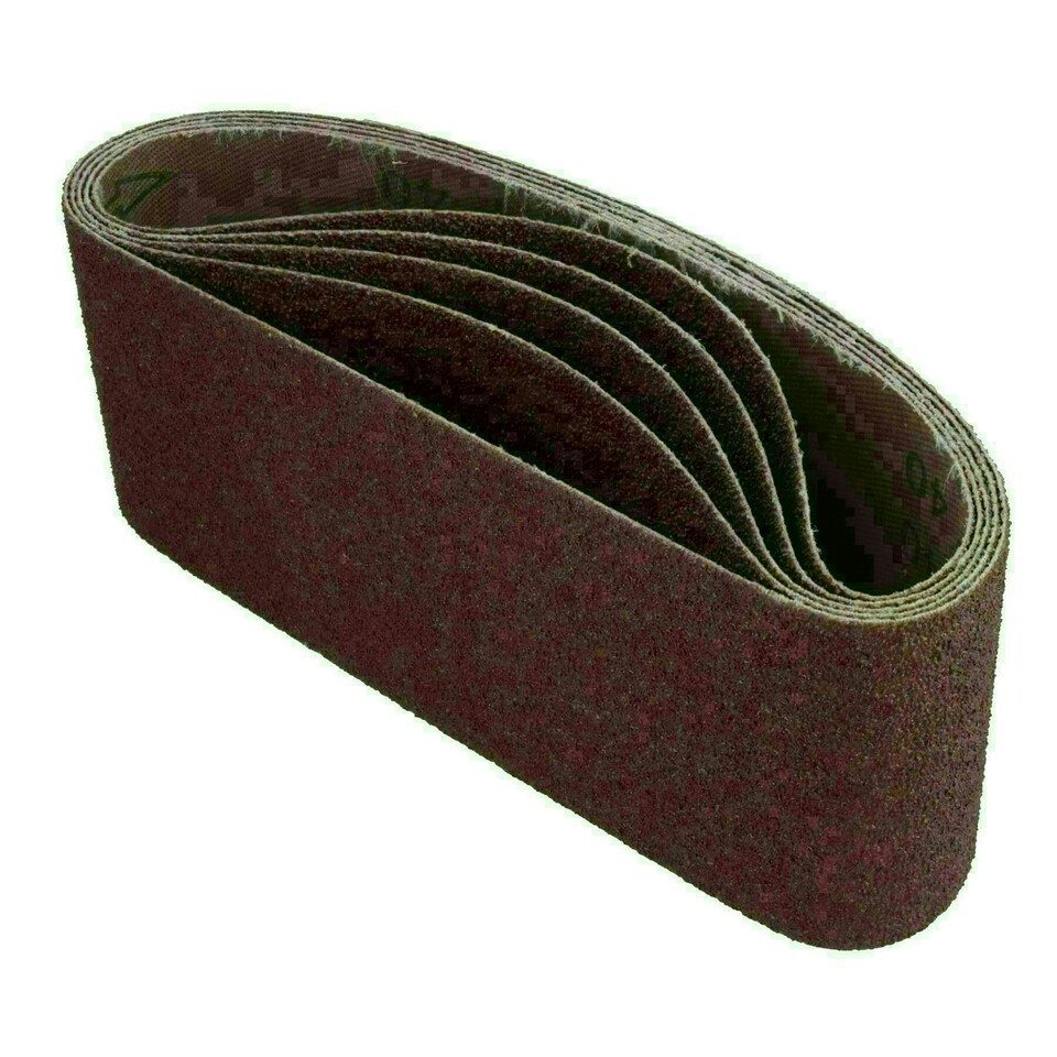 image 1 of 75mm x 457mm 40 Grit Coarse Abrasive Sanding Belt Sander Discs 25 Pack