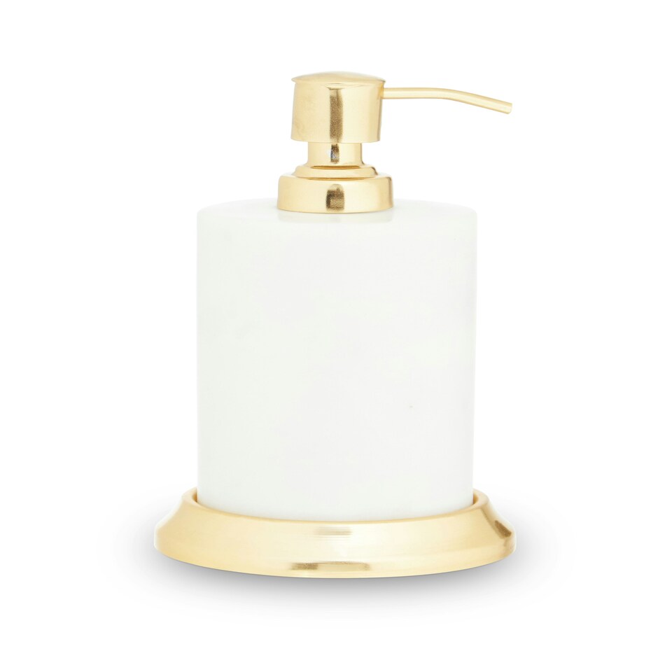 image 1 of Mako White Marble Lotion Dispenser