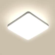 LED Ceiling Light Square White Flush Mount White 25cm