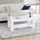 image 5 of Vida Designs Lift Up Coffee Table With Storage Compartment & Shelf, White & Oak