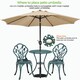image 6 of Yaheetech 3 Piece Patio Bistro Table Set with Umbrella Hole-Green | Green | Green | 1