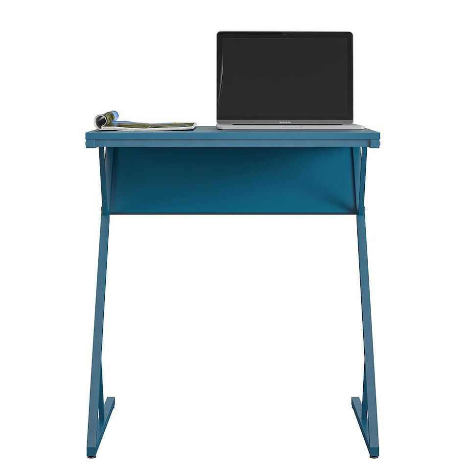 image 1 of Regal Accent Table Laptop Desk in Metal Blue