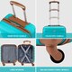 image 2 of Flight Knight Suitcase Sets 3 Piece, Large Suitcase, Extra Large Suitcase, easyJet Cabin Bag 45x36x20cm Underseat Carry On, 100+ Airlines Approved - BA, Ryanair Blue | Aqua/Tan | Large
