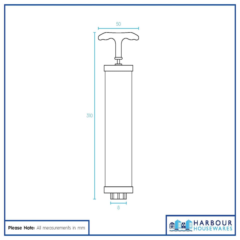 image 1 of Harbour Housewares Vacuum Storage Bag Hand Pump - 30cm - White | White | White