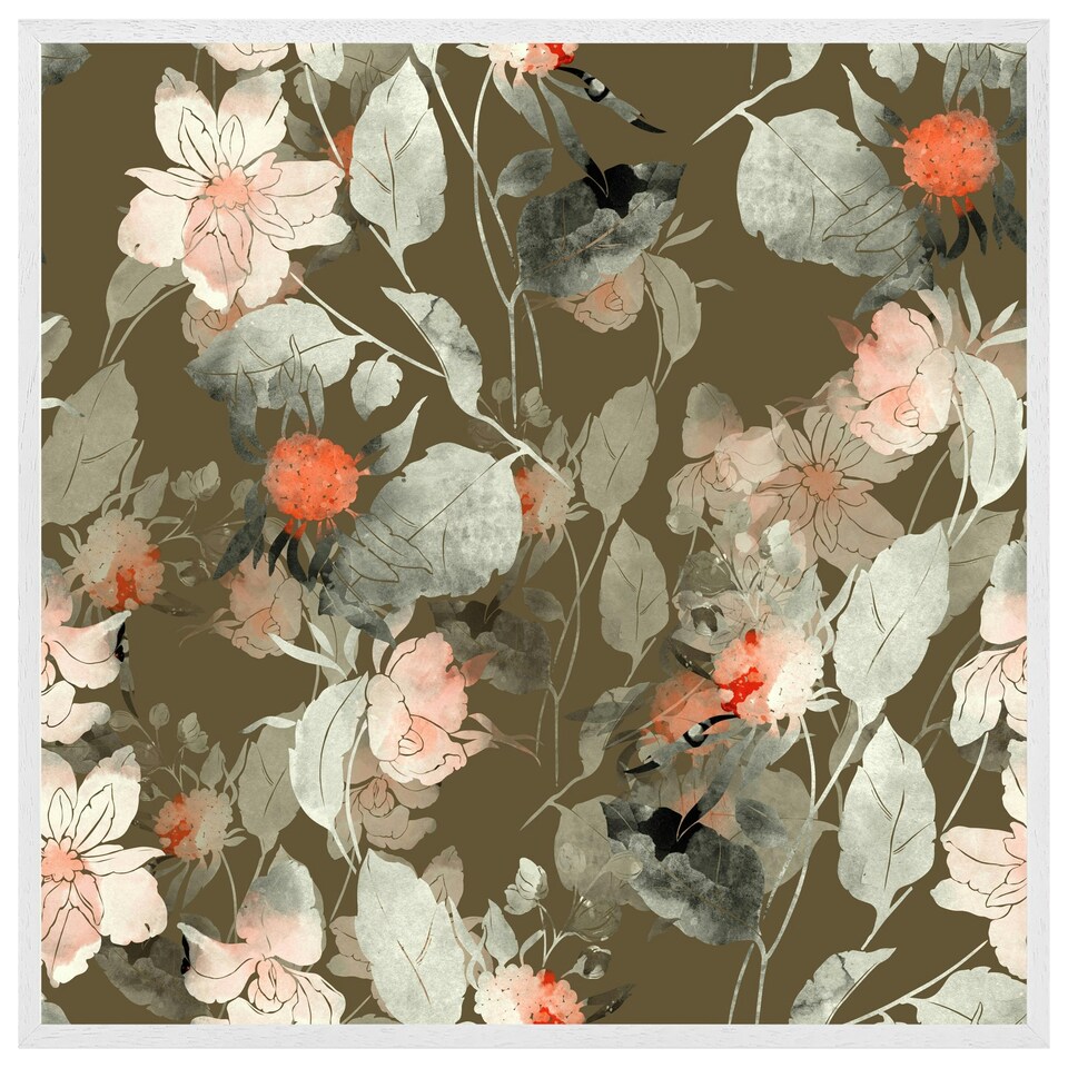 image 1 of Imprint fantastic paint bouquet (Picutre Frame) White | M