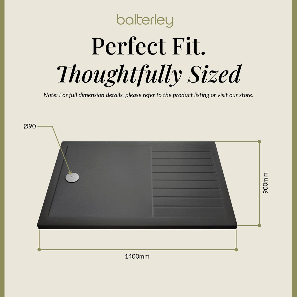 image 1 of Balterley Premium Walk-In Shower Tray | Grey | Slate Grey | 1