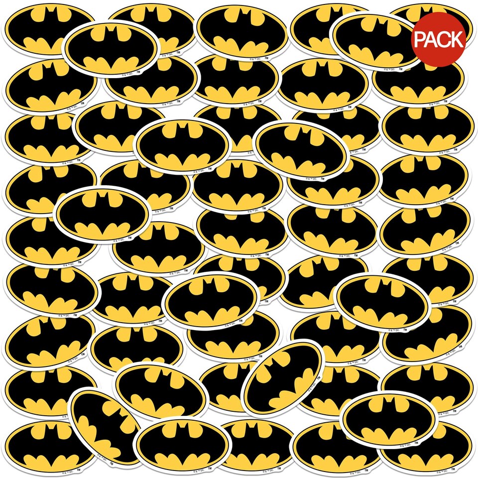 Batman Deluxe Logo Stickers (Pack of 50) - Multicoloured - One Size (UTTV19720)