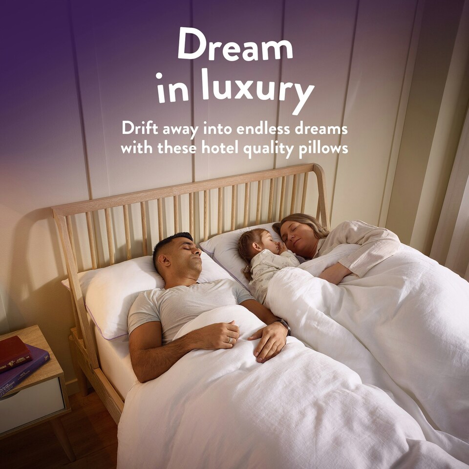 image 1 of Slumberdown Comfy Cotton Pillow, Firm Support, 2 Pack