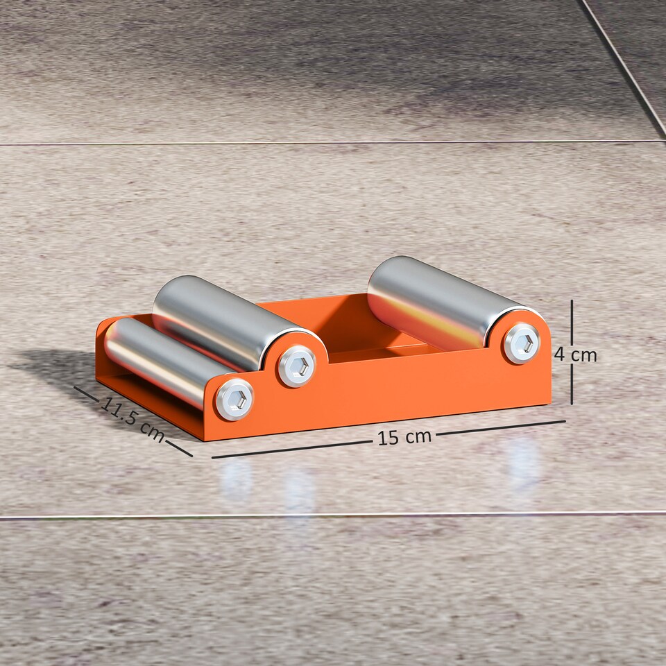image 1 of HOMCOM Motorcycle Wheel Roller Stand for Tyre Cleaning and Chain Lubrication | Orange