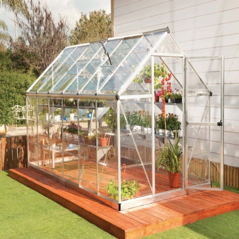 image 1 of Greenhouse Harmony 6 x 12 - Polycarbonate - L370 x W185 x H208 cm - Silver