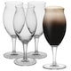 image 1 of 410ml Stemmed Beer Drinking Glasses Lager Stout Porter Bar Glass Goblets | Clear | Clear | Set of 8 | 8