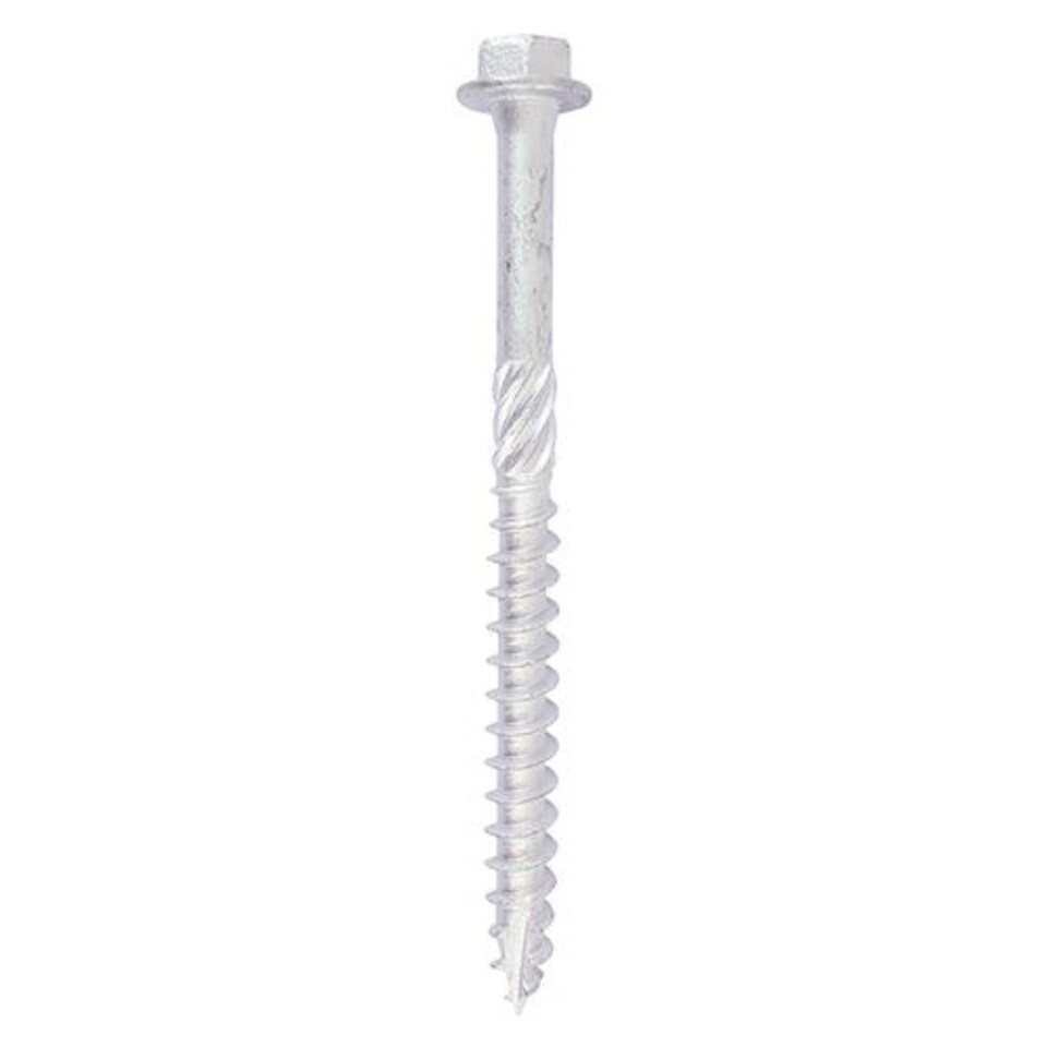 image 1 of Timco - Timber Frame Construction & Landscaping Screws - Hex - Exterior - Silver Organic (Size 6.0 x 80 - 10 Pieces)