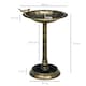 image 7 of Outsunny 72cm Tall Bird Bath with Bird Decoration for Garden, Bronze Tone