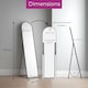 image 3 of Full Length Mirror with Metal Frame Wall Mounted Free Standing Floor | Black