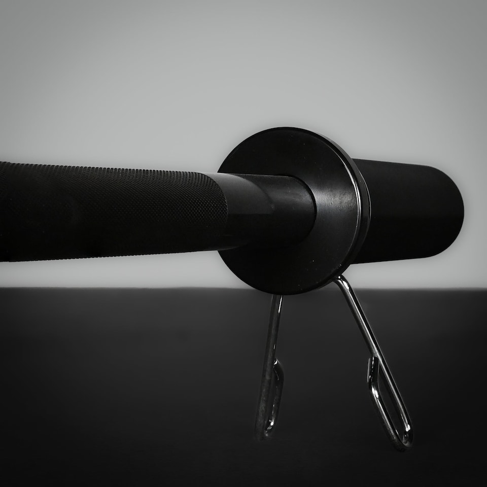image 1 of GYM SETS GymSets Olympic 2" Barbell | 6ft Barbell + Clips / Black