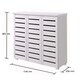 image 5 of Essentials 5 Tier Shoe Storage Cabinet 3 Door Cupboard Stand Rack Unit White