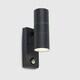 image 3 of ValueLights Black PIR Outdoor Wall Up-Down Light with 5W Cool White Bulb Black