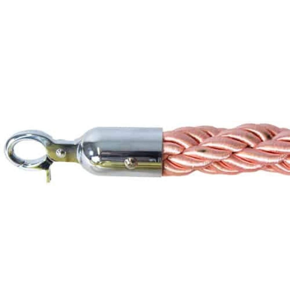image 1 of 2 Prestige Chrome Poles With 1 Pink Braided Rope