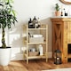 image 7 of HOMCOM 3-Tier Bamboo Bathroom Storage Shelf with Adjustable Rack, Natural
