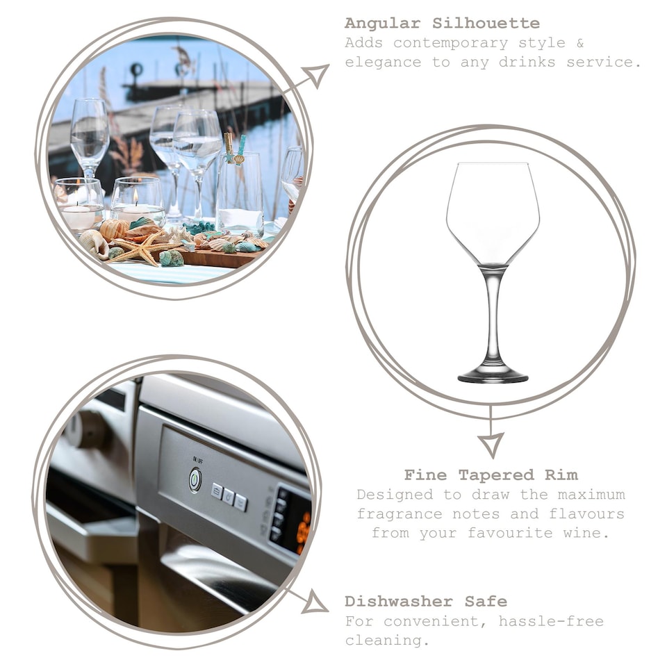 image 1 of LAV Ella White Wine Glasses - 260ml - Pack of 12