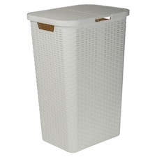 60L Plastic Laundry Bin Basket | Black | 1