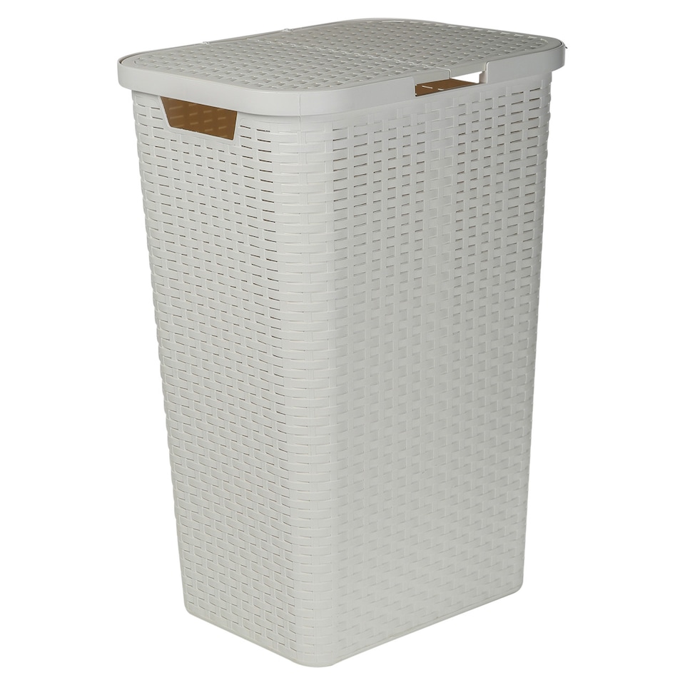 image 1 of 60L Plastic Laundry Bin Basket | Black | 1