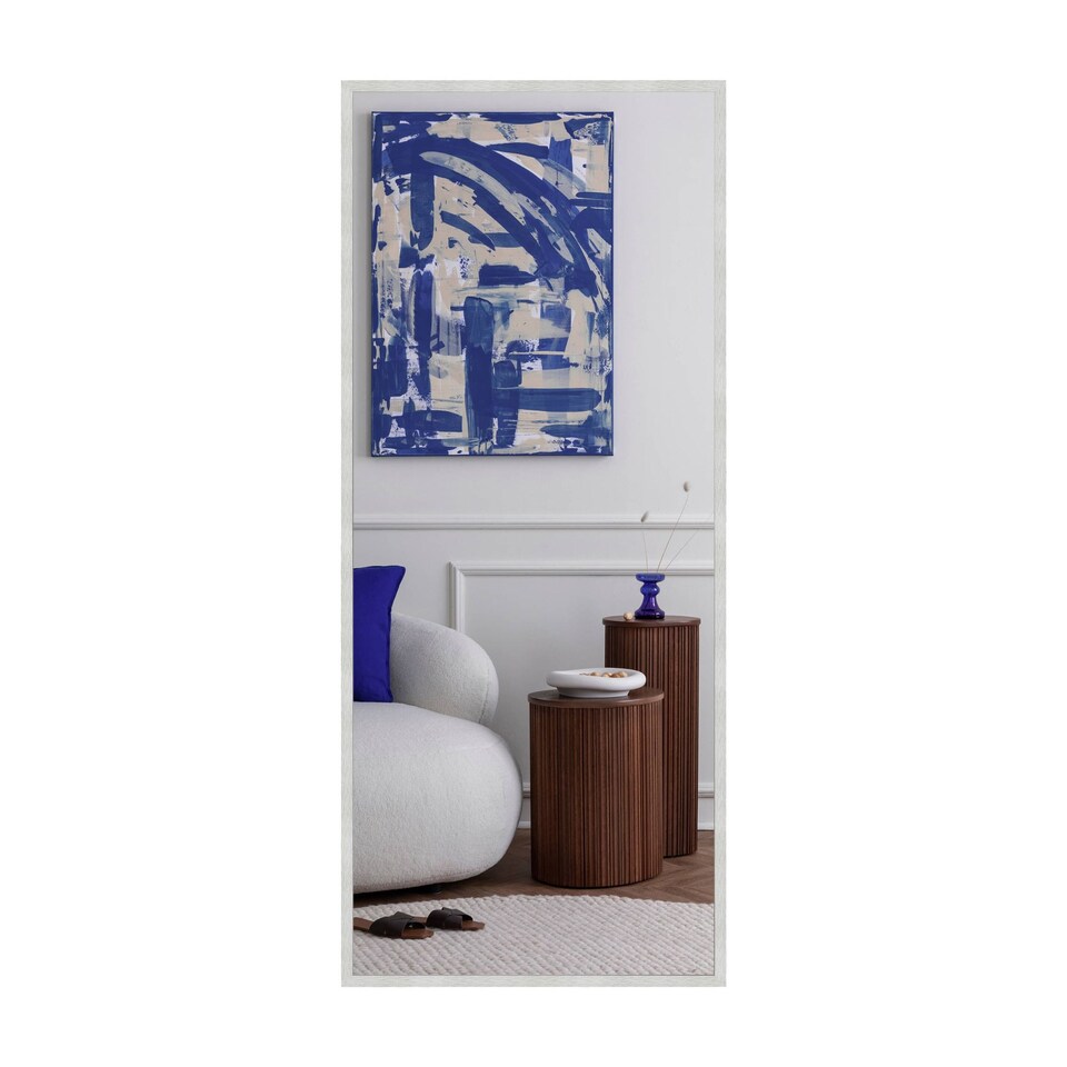 image 1 of Nielsen Star Aluminium Wall Mirror - Brushed Finish - Silver - 70cm x 170cm