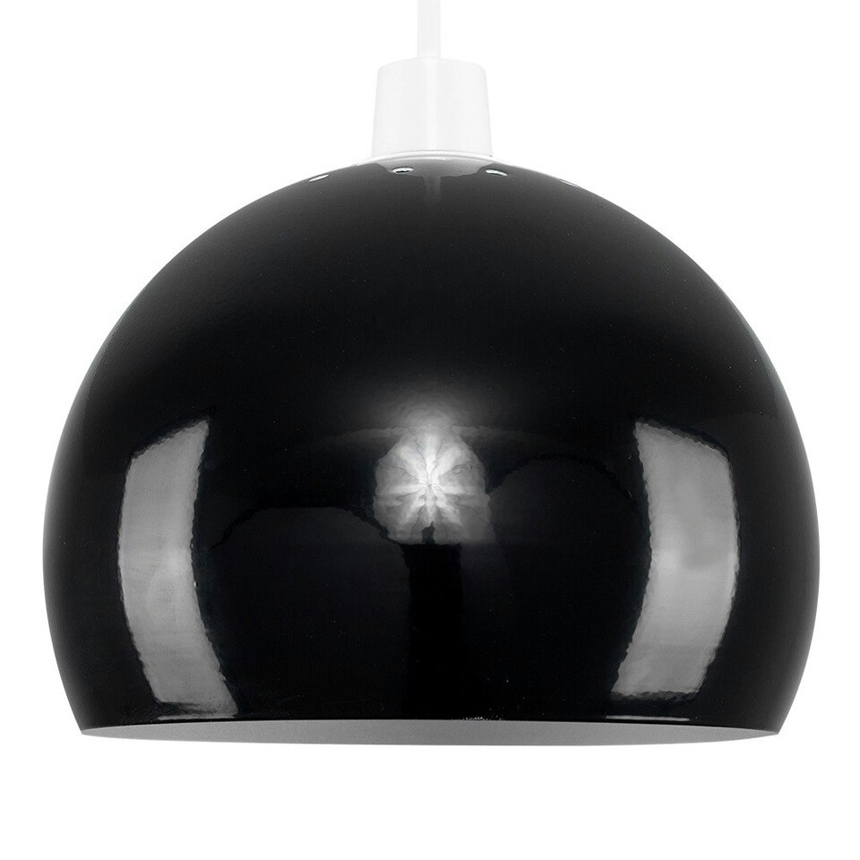 image 1 of ValueLights Retro Black Arco Style Dome Ceiling Pendant Light Shade