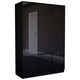 image 4 of Vida Designs Glinton 3 Door 2 Drawer Wardrobe High Gloss Doors With Shelf & Clothes Rail, 100% FSC, Black
