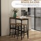 image 5 of HOMCOM 5 Piece Bar Table Set with 4 Stools, Industrial Bar Table and Stool Set, Dining Table and Chair Set for Small Space, Rustic Brown