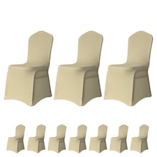Chair Cover Spandex Polyester Stretch, Flat Dining Slipcovers - 10pcs