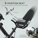 image 6 of SPORTNOW Folding Exercise Bike with Arm Bands and Hand Pulse Sensor, Black
