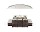 image 2 of Giardino 6 Seater Rattan Cube Dining Set | Brown | Brown