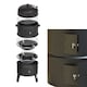 image 3 of KCT Upright BBQ Smoker Charcoal Barbecue Outdoor Garden Barbeque Grill Large 3 in 1 Tier for Meat Fish Food Vertical Cooking