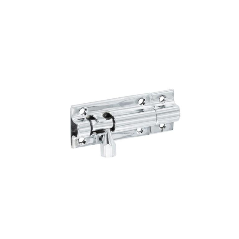 Securit Chrome Door Bolt - Silver - 63mm