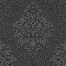 AS Creation Lizzy London Baroque Textured Wallpaper - Charcoal Grey - 33ft x 21in Black