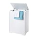 image 3 of Chester Large White Wooden Laundry Bin, Bathroom Storage Chest, Cabinet, Hamper