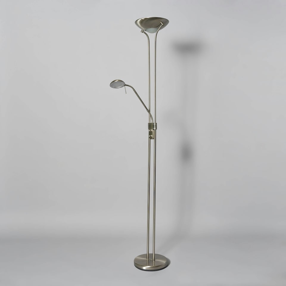 image 1 of BHS Mother and Child LED Floor Lamp | Silver | Satin Nickel | 1