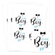 image 1 of Team Boy Gender Reveal Square Stickers 95mm - Sheet of 4