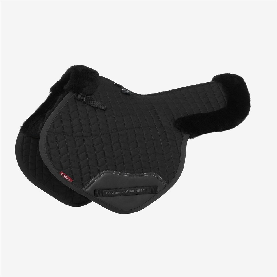 image 1 of LeMieux Merino+ Half Lined Close Contact Numnah Black | Medium